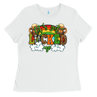 White Let's get lucked up St. Patrick's Day Ladies Tee - OliviaCreatesArt