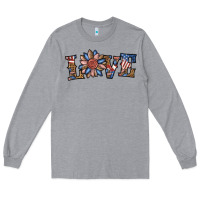 Heather Grey love american sunflower Long Sleeve Tee - BundleAndBundleShop