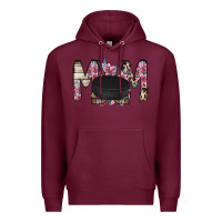 Burgundy mom hockey flower Premium Hoodie - RacoonDesign