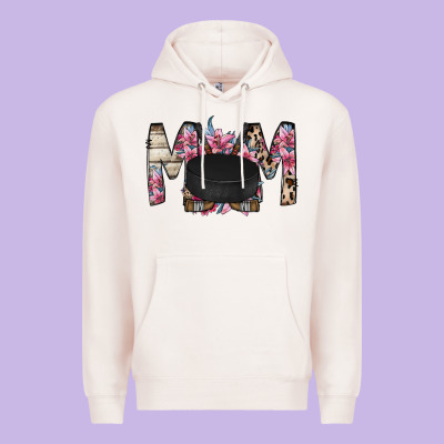 Mom Hockey Flower Premium Hoodie Designed By Racoondesign