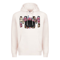 Pale Pink mom hockey flower Premium Hoodie - RacoonDesign