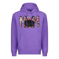 Purple mom hockey flower Premium Hoodie - RacoonDesign