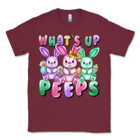 Burgundy What's up peeps Easter bunnies Easter Day Classic Tee - CowGirlArtShop