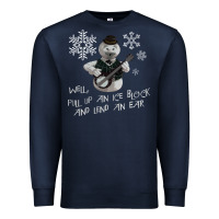 Navy sam the snowman from rankin bass rudolph the red nosed reindeer Premium Sweatshirt - linhVisuals