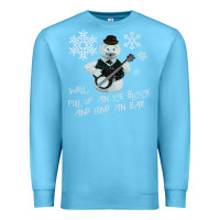 Ocean Blue sam the snowman from rankin bass rudolph the red nosed reindeer Premium Sweatshirt - linhVisuals