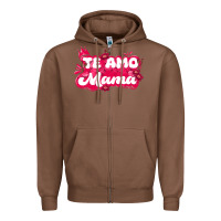 Chestnut te amo mama Zipper Hoodie - JahusDesignShop