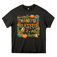 Asphalt thankful blessed and kind of a mess Heavy Core Tee - CowGirlArtShop