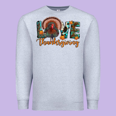 Love Thanksgiving Premium Sweatshirt Designed By Jahusdesignshop
