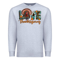 Heather Grey love thanksgiving Premium Sweatshirt - JahusDesignShop