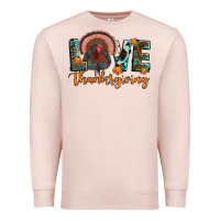 Pale Pink love thanksgiving Premium Sweatshirt - JahusDesignShop