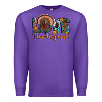Purple love thanksgiving Premium Sweatshirt - JahusDesignShop