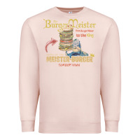Pale Pink the burgermeister home of the meister burger Premium Sweatshirt - linhVisuals