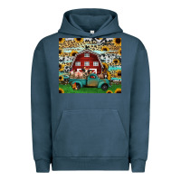 Pigment Midnight Navy farm animals red barn tumbler 20oz Urban Hoodie - Jasminsmagicworld
