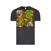 Vintage Black St. Patrick's Day Horse With Horseshoes Seamless Vintage Tee - FaDigitalArtStudio