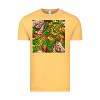 Vintage Mustard St. Patrick's Day Horse With Horseshoes Seamless Vintage Tee - FaDigitalArtStudio