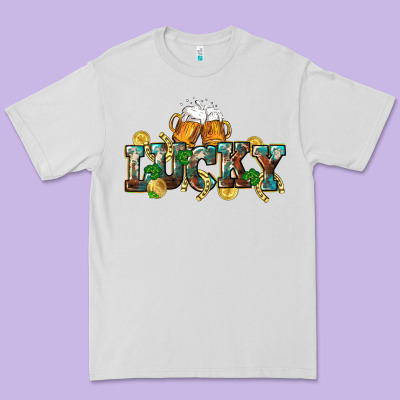 Lucky Beers St. Patrick's Day Premium Tee Designed By Cowgirlartshop