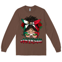Chestnut mexicana messy bun mama Long Sleeve Tee - BundleAndBundleShop