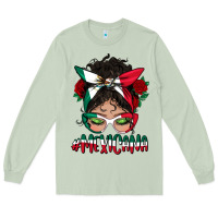 Matcha mexicana messy bun mama Long Sleeve Tee - BundleAndBundleShop