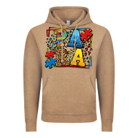 Vintage Coffee autism leopard frame para Vintage Hoodie - LillyAllenDesigns