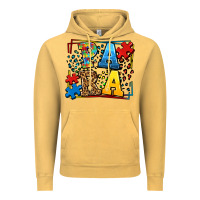 Vintage Mustard autism leopard frame para Vintage Hoodie - LillyAllenDesigns