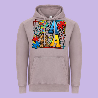 Autism Leopard Frame Para Vintage Hoodie Designed By Lillyallendesigns