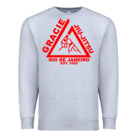 Heather Grey gracie jiu Premium Sweatshirt - linhVisuals