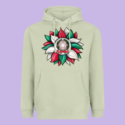 Sunflower İtalian Flag Heavyweight Hoodie Designed By Jahusdesignshop