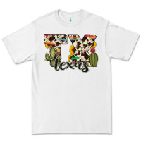 White texas state cowhide serape cactus Premium Tee - RanaPortraitStore