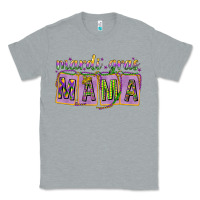 Heather Grey Mardi Gras Mama with Beads Classic Tee - HowdyJamesFarm