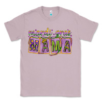 Lilac Mardi Gras Mama with Beads Classic Tee - HowdyJamesFarm