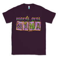 Plum Mardi Gras Mama with Beads Classic Tee - HowdyJamesFarm