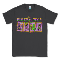Smoke Mardi Gras Mama with Beads Classic Tee - HowdyJamesFarm