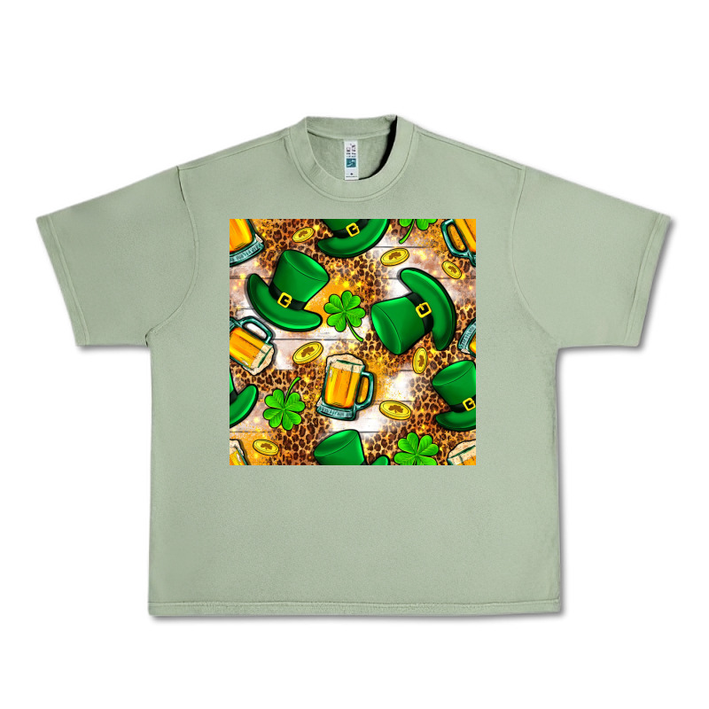 St. Patricks Day Hat Digital Paper Urban Heavy Tee by BundleAndBundleShop | Teevron