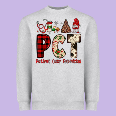 Pct Patient Care Technician  Christmas Heavyweight Sweatshirt Designed By Jahusdesignshop