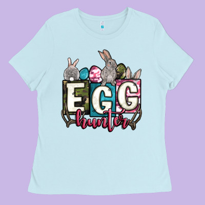 Easter Egg Hunter Ladies Tee Designed By Oliviacreatesart