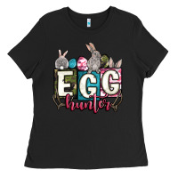 Black Easter egg hunter Ladies Tee - OliviaCreatesArt