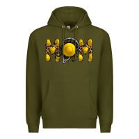 Army Green mom lacrosse Premium Hoodie - RacoonDesign