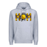 Heather Grey mom lacrosse Premium Hoodie - RacoonDesign