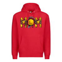 Red mom lacrosse Premium Hoodie - RacoonDesign