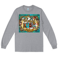 Heather Grey blessed nurse tumbler Long Sleeve Tee - BundleAndBundleShop