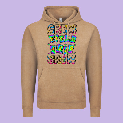 Crew Field Trip Vintage Hoodie Designed By Cowhidedigitalart