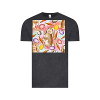 Vintage Black Happy Easter Bunny Seamless Pattern Vintage Tee - BundleAndBundleShop