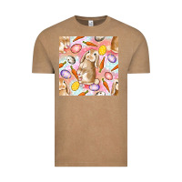 Vintage Coffee Happy Easter Bunny Seamless Pattern Vintage Tee - BundleAndBundleShop