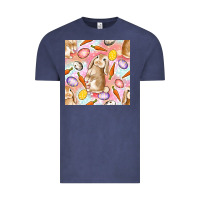 Vintage Denim Happy Easter Bunny Seamless Pattern Vintage Tee - BundleAndBundleShop