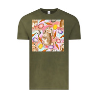 Vintage Olive Happy Easter Bunny Seamless Pattern Vintage Tee - BundleAndBundleShop