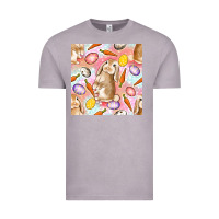 Vintage Zinc Happy Easter Bunny Seamless Pattern Vintage Tee - BundleAndBundleShop