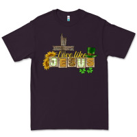 Plum Love like Jesus St. Patrick's Premium Tee - CowGirlArtShop