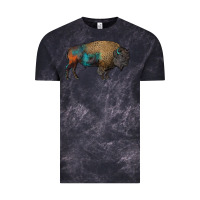 Cloud Black leopard bison Vintage Tee - RanaPortraitStore
