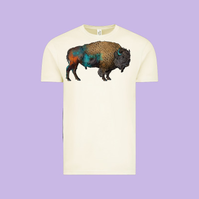 Leopard Bison Vintage Tee Designed By Ranaportraitstore