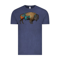 Vintage Denim leopard bison Vintage Tee - RanaPortraitStore
